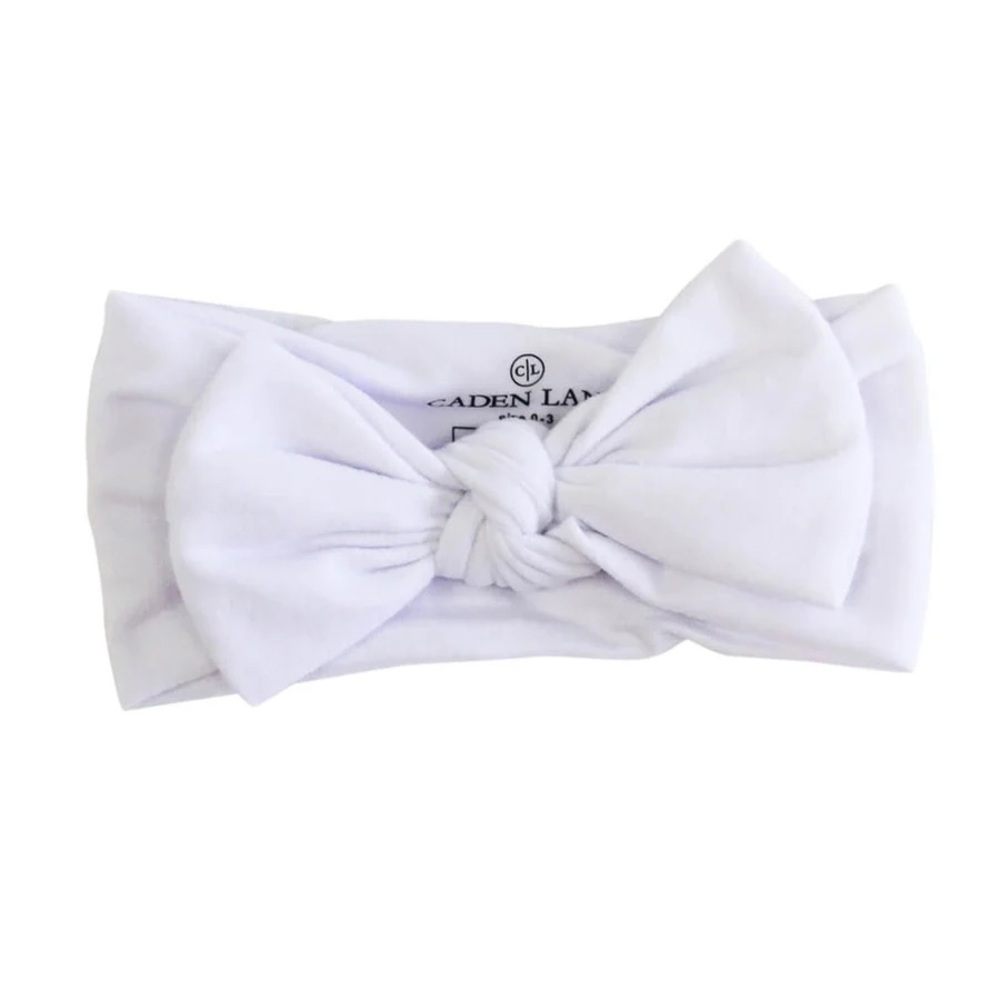Caden Lane Soft White Bow Headband